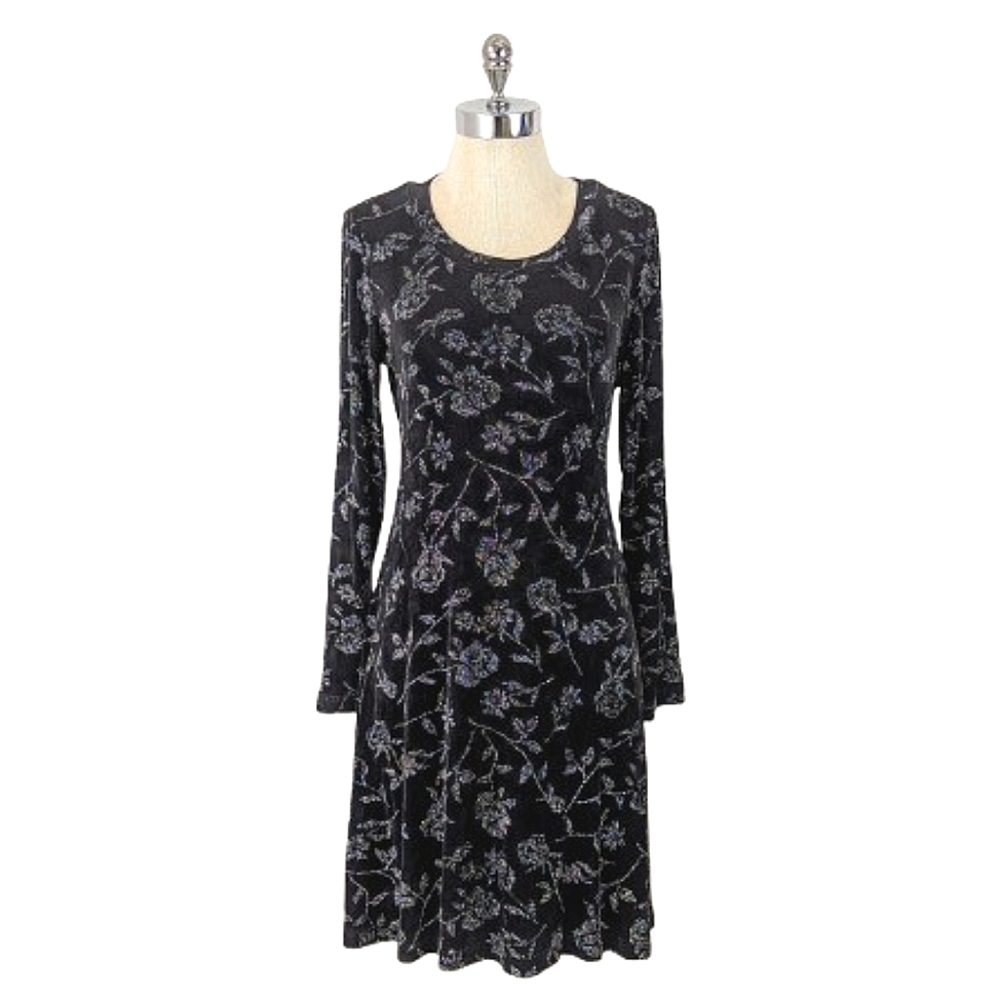 vintage 90's floral sparkle dress
